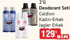 CALDİON/JAGLER 2'Lİ DEODORANT SETİ KADIN/ERKEK fiyat ve kampanya bilgisi